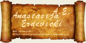 Anastasija Erdevički vizit kartica
